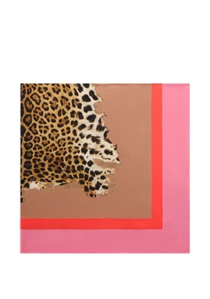 Roberto Cavalli leopard print scarf - Pink