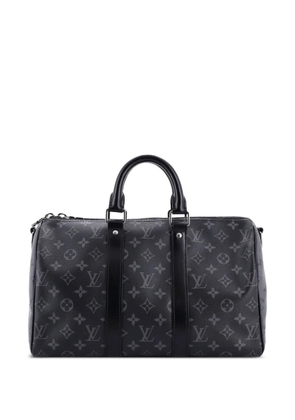 Louis Vuitton Pre-Owned Keepall Bandouliere Bag Reverse Monogram Eclipse Canvas 35 travel bag - Black