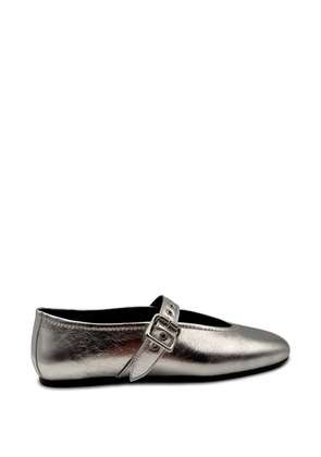 GUGLIELMO ROTTA buckle strap ballet flats - Silver