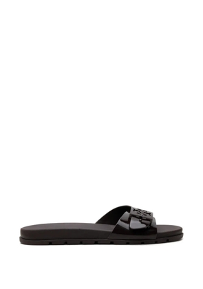 Tory Burch logo-buckle slides - Brown