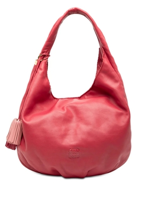 Loewe Pre-Owned 1990-2000 Nappa Anagram Tassel hobo bag - Pink