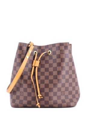 Louis Vuitton Pre-Owned NeoNoe Handbag Damier with Leather MM bucket bag - Brown