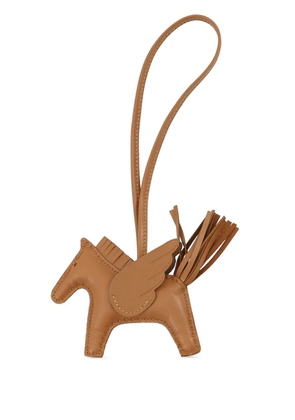Hermès Pre-Owned 2024 Milo Lambskin and Swift Grigri Rodeo Pegase Bag Charm PM key chain - Brown