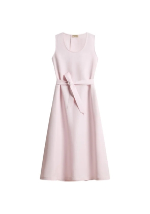 Woolrich round-neck belted midi dress - Pink