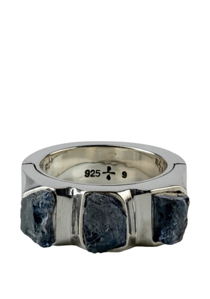 Parts of Four Sistema terrestrial surfaced tanzanites ring - Silver