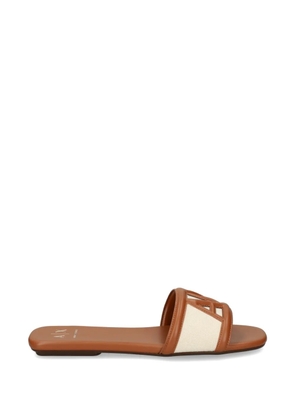 Armani Exchange logo-detail sandals - Neutrals