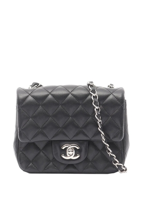CHANEL Pre-Owned 2017-2018 Mini Square Classic Lambskin Single Flap crossbody bag - Black