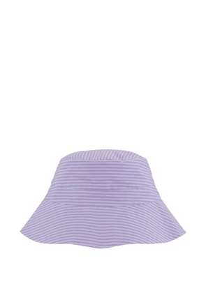 GANNI striped bucket hat - Purple