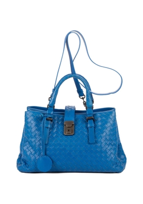 Bottega Veneta Pre-Owned Roma woven-design leather tote bag - Blue
