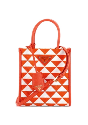 Prada Pre-Owned Symbole Shopper Tote Jacquard Mini crossbody bag - Orange