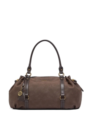 LIU JO large drawstring charm shoulder bag - Brown
