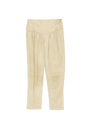 Chloé Pre-Owned Sage leather trousers - Neutrals