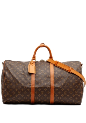Louis Vuitton Pre-Owned 1987 Monogram Keepall Bandouliere 55 travel bag - Brown