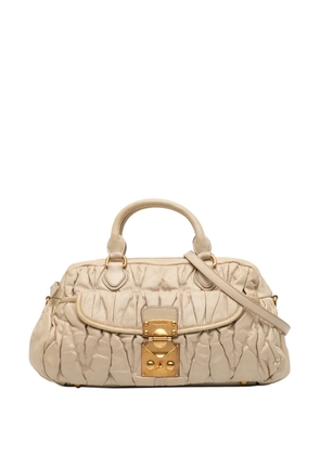 Miu Miu Pre-Owned 2010-2025 Matelasse Nappa Coffer satchel - Brown