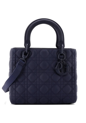 Christian Dior Pre-Owned Ultra Matte Lady Dior Bag Cannage Quilt Calfskin Medium satchel - Blue