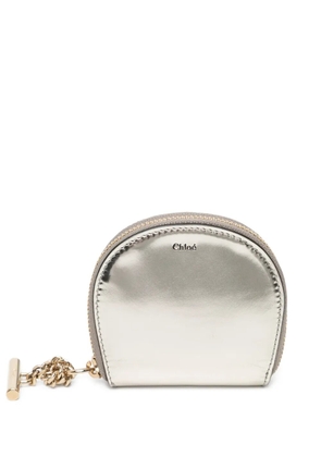 Chloé Pre-Owned silver metallic coin purse w/ mirror