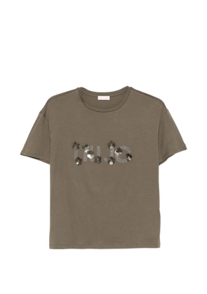 LIU JO floral-embellishment T-shirt - Green