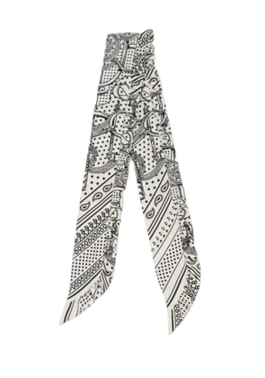 Hermès Pre-Owned 2020-2025 Eperon d'Or Bandana Ruffled Silk Twilly Scarf scarves - Black