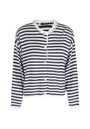Seventy striped embellished cardigan - Blue