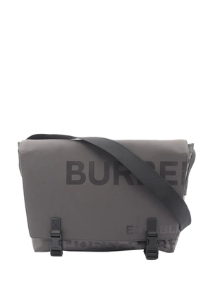 Burberry Pre-Owned 2018-2023 Printed Coated Canvas Horseferry Messenger Bag shoulder bag - Grey
