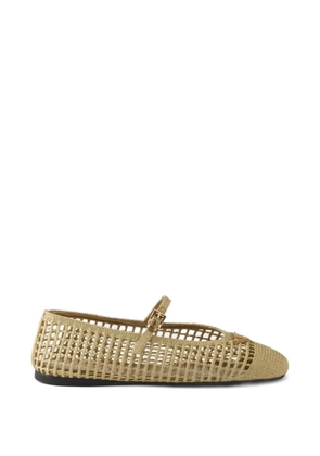 Prada crochet ballet flats - Gold