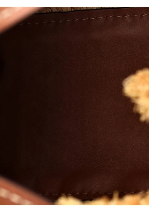 Loewe Pre-Owned Gate Leather and Straw Small tote bag - Brown