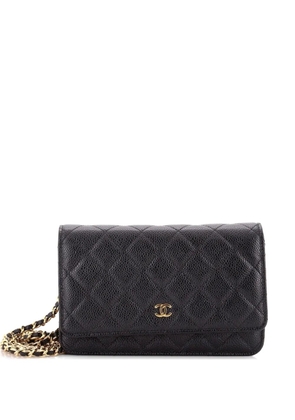 CHANEL Pre-Owned Wallet on Chain Quilted Caviar crossbody bag - Black