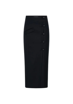 Anna Quan button pocket skirt - Black