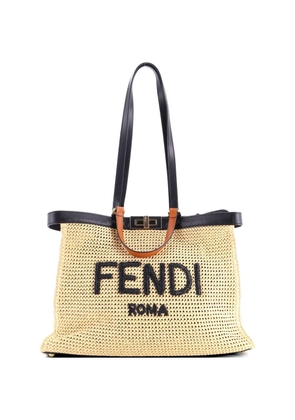Fendi Pre-Owned Peekaboo X- Raffia Medium tote bag - Neutrals