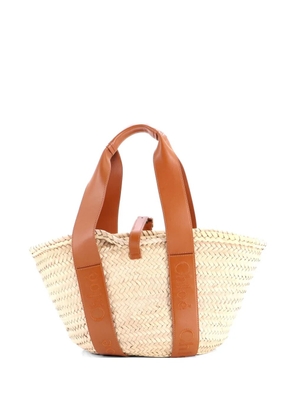 Chloé Pre-Owned Sense Basket Tote Raffia with Leather Medium shoulder bag - Brown
