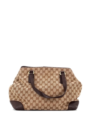 Gucci Pre-Owned Dressage GG Canvas and Leather Medium tote bag - Brown