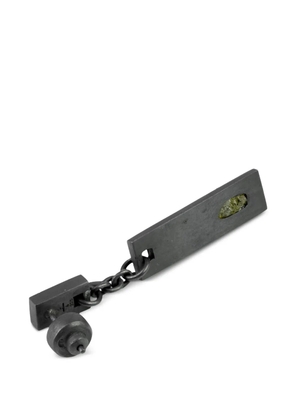 Parts of Four plate dangle earring - Black