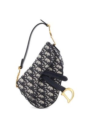 Christian Dior Pre-Owned Saddle Handbag Oblique Canvas Mini shoulder bag - Blue