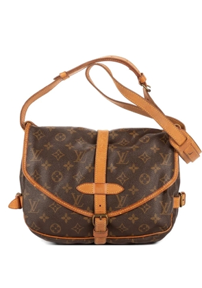 Louis Vuitton Pre-Owned Saumur monogram-pattern buckle-fastening shoulder bag - Brown