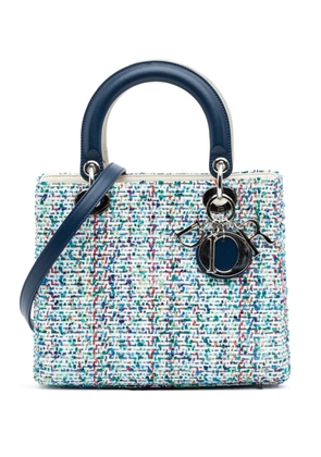 Christian Dior Pre-Owned 2014 Medium Tweed Lady Dior satchel - Blue