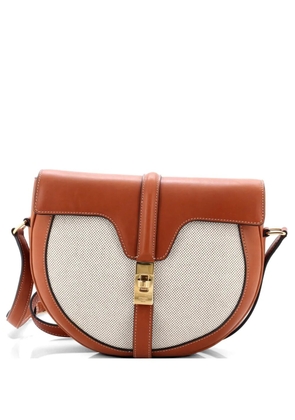 Celine Pre-Owned Besace 16 Bag Canvas and Leather Medium crossbody bag - Brown