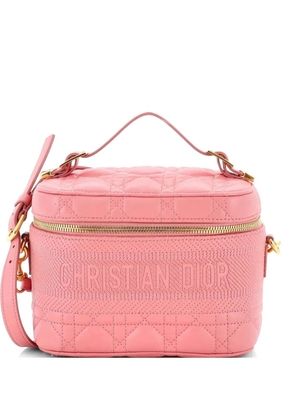Christian Dior Pre-Owned DiorTravel Convertible Vanity Case Cannage Quilt Lambskin Small crossbody bag - Pink