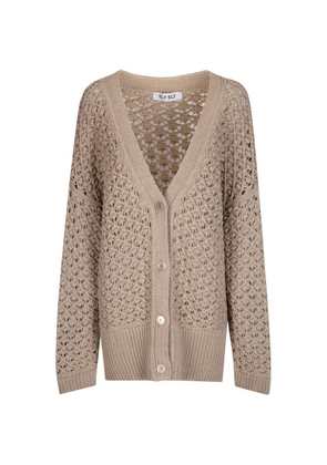 ELY ELY button openwork cardigan - Neutrals