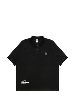 AAPE BY *A BATHING APE® logo polo shirt - Black