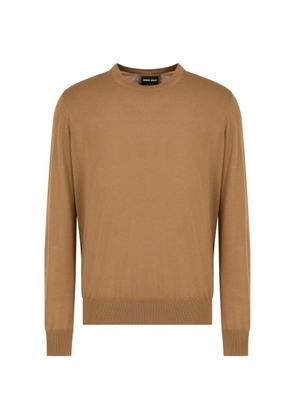 Giorgio Armani crew-neck sweater - Neutrals