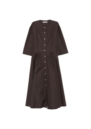 MARK KENLY DOMINO TAN Denilla buttonned front midi dress - Brown