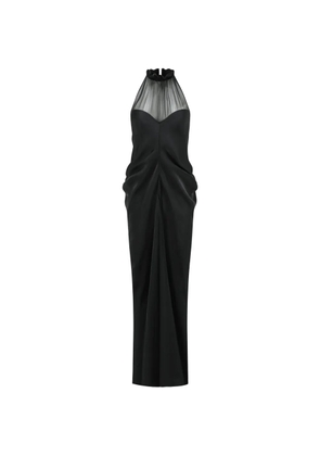 OUDE WAAG gathered halter maxi dress - Black