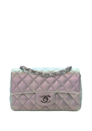 CHANEL Pre-Owned 2021-2025 Mini Rectangular Classic Iridescent Calfskin Single Flap crossbody bag - Silver