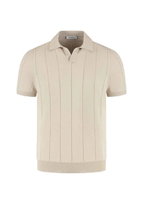 Gran Sasso short-sleeved V-neck sweater - Neutrals