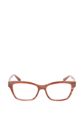 Longchamp marble-effect rectangle-frame glasses - Red