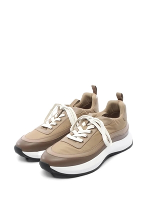 Hermès Pre-Owned 2010s lace-up sneakers - Neutrals