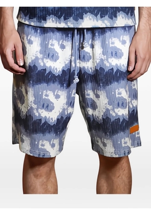 Maison hideout pattern drawstring shorts - Blue