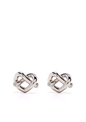 Kate Spade Loves Me knot stud earrings - Silver
