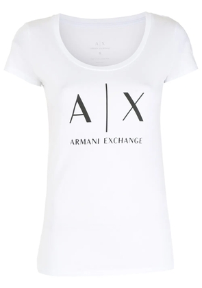 Armani Exchange logo-print round-neck T-shirt - White
