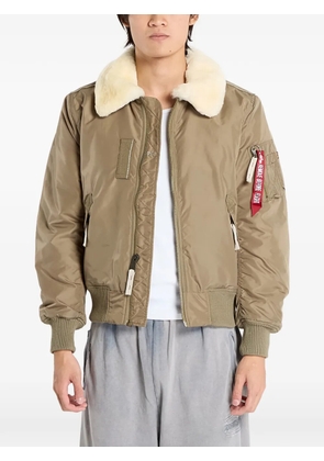 Alpha Industries shearling-collar bomber jacket - Green
